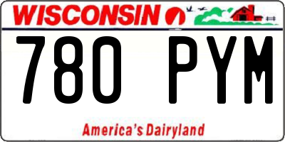 WI license plate 780PYM