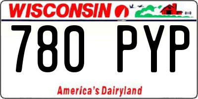 WI license plate 780PYP
