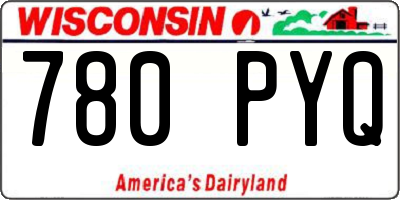 WI license plate 780PYQ