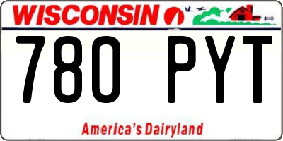 WI license plate 780PYT
