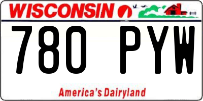 WI license plate 780PYW