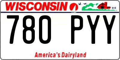 WI license plate 780PYY