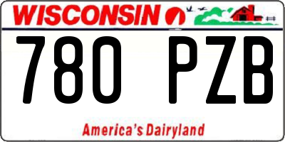 WI license plate 780PZB