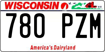 WI license plate 780PZM