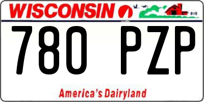 WI license plate 780PZP