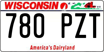 WI license plate 780PZT