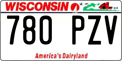 WI license plate 780PZV