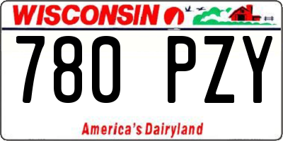 WI license plate 780PZY
