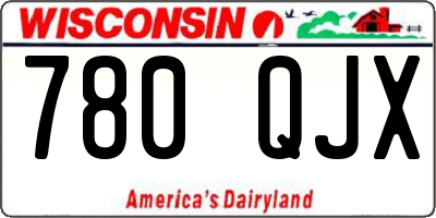 WI license plate 780QJX