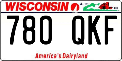 WI license plate 780QKF