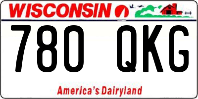 WI license plate 780QKG