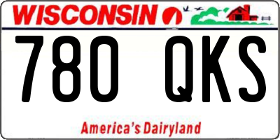 WI license plate 780QKS