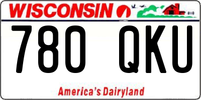 WI license plate 780QKU