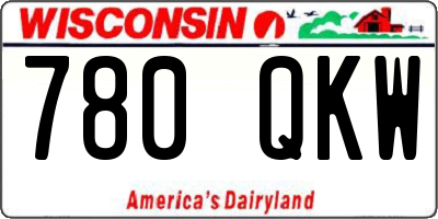 WI license plate 780QKW
