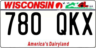 WI license plate 780QKX