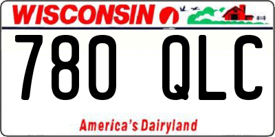 WI license plate 780QLC