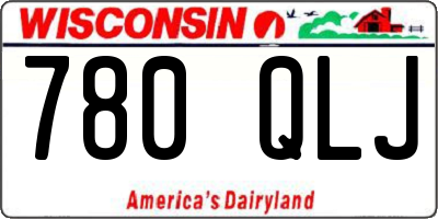 WI license plate 780QLJ