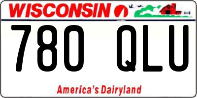WI license plate 780QLU