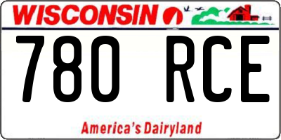 WI license plate 780RCE