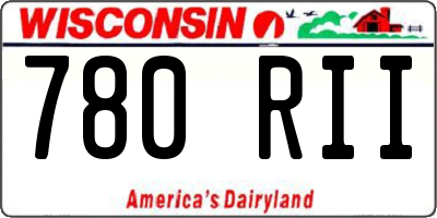 WI license plate 780RII