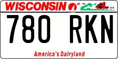 WI license plate 780RKN