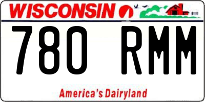 WI license plate 780RMM