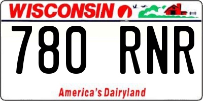WI license plate 780RNR