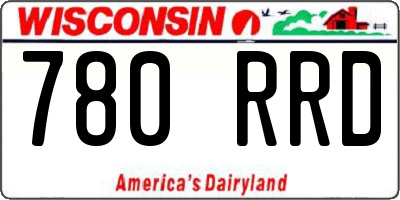 WI license plate 780RRD