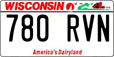 WI license plate 780RVN