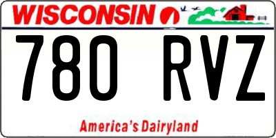 WI license plate 780RVZ