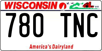 WI license plate 780TNC