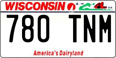 WI license plate 780TNM