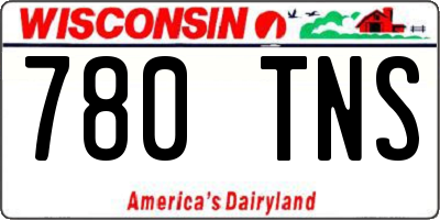 WI license plate 780TNS