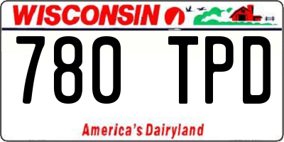 WI license plate 780TPD