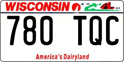 WI license plate 780TQC