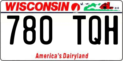 WI license plate 780TQH