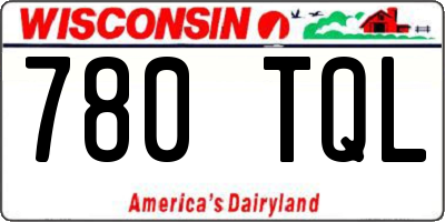 WI license plate 780TQL