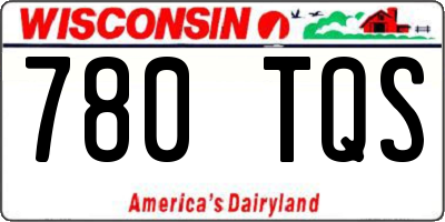 WI license plate 780TQS