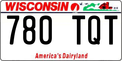 WI license plate 780TQT