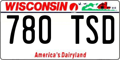 WI license plate 780TSD