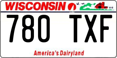 WI license plate 780TXF