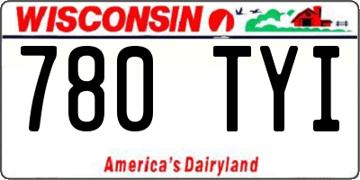 WI license plate 780TYI