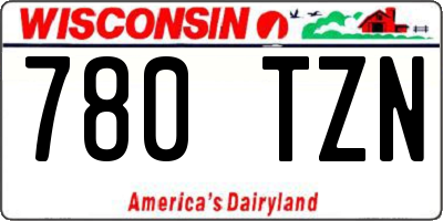 WI license plate 780TZN