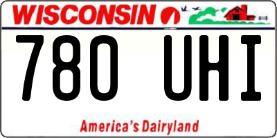 WI license plate 780UHI