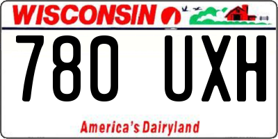 WI license plate 780UXH