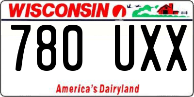 WI license plate 780UXX