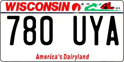 WI license plate 780UYA