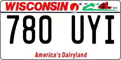 WI license plate 780UYI
