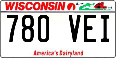WI license plate 780VEI