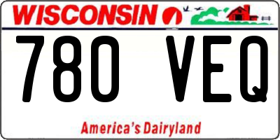 WI license plate 780VEQ